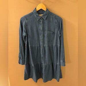 Loft denim tiered dress.